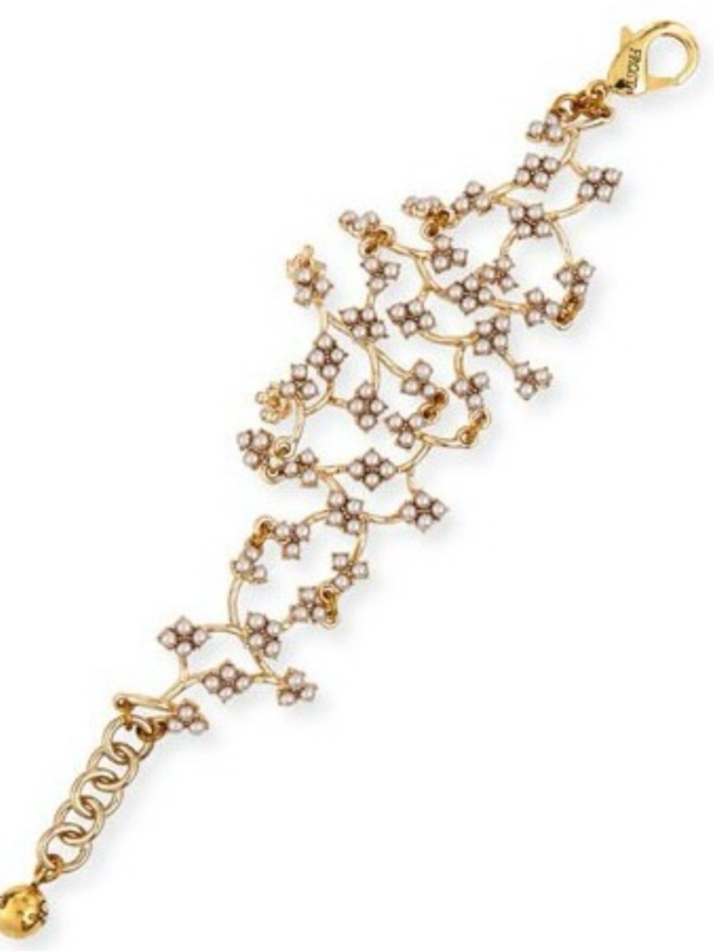 Lulu Frost Jackie collection Gold Floral Crystal Bracelet